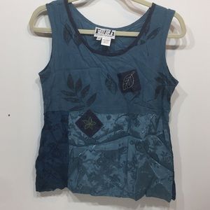 Faith by Celia Forrester. Tank top  dressy blues S
